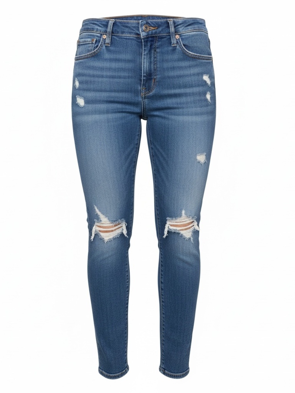 Levi's Distressed Skinny Jeans in Medium Blue